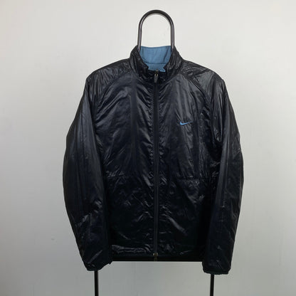 00s Nike Reversible Waterproof Windbreaker Jacket Blue Black Medium