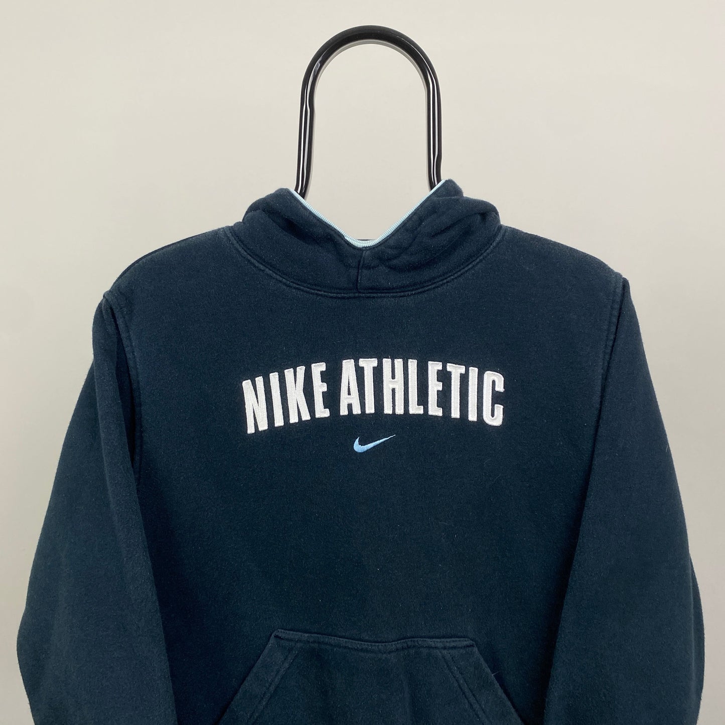00s Nike Centre Swoosh Hoodie Blue XS