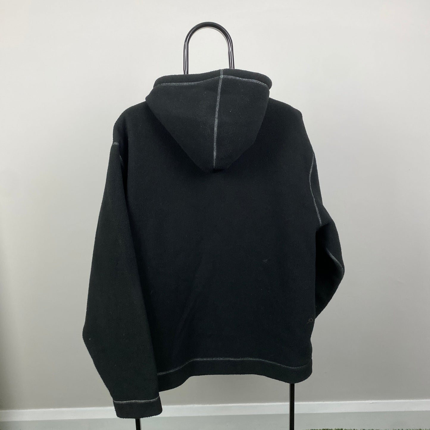 Retro Timberland Fleece Hoodie Black Large