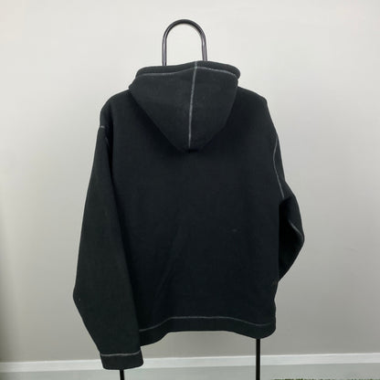 Retro Timberland Fleece Hoodie Black Large