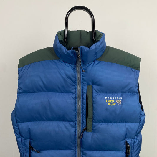 Retro Mountain Hardware Puffer Gilet Jacket Blue Large