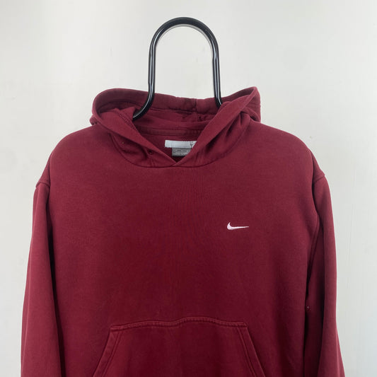 00s Nike Heavyweight Hoodie Red Medium