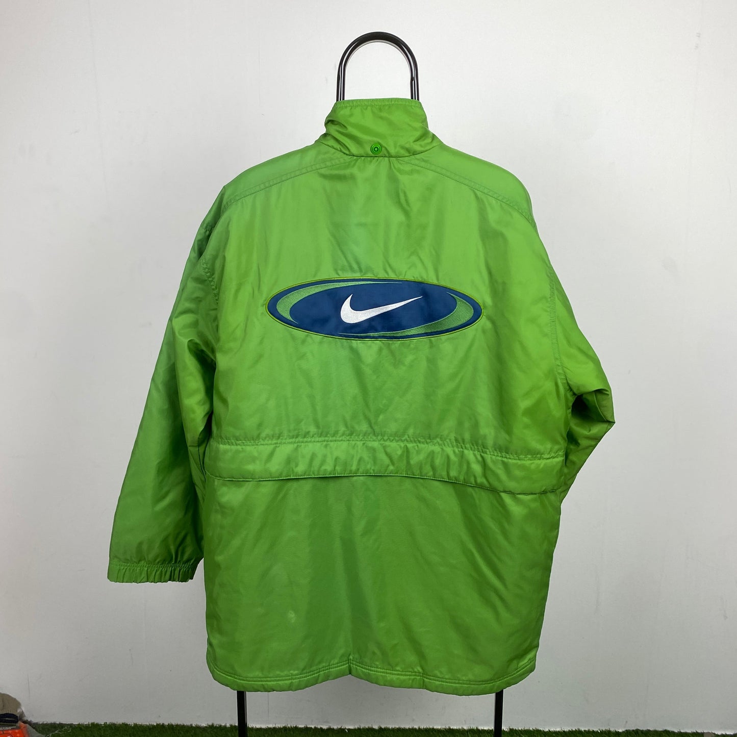 90s Nike Puffer Jacket Coat Green Small