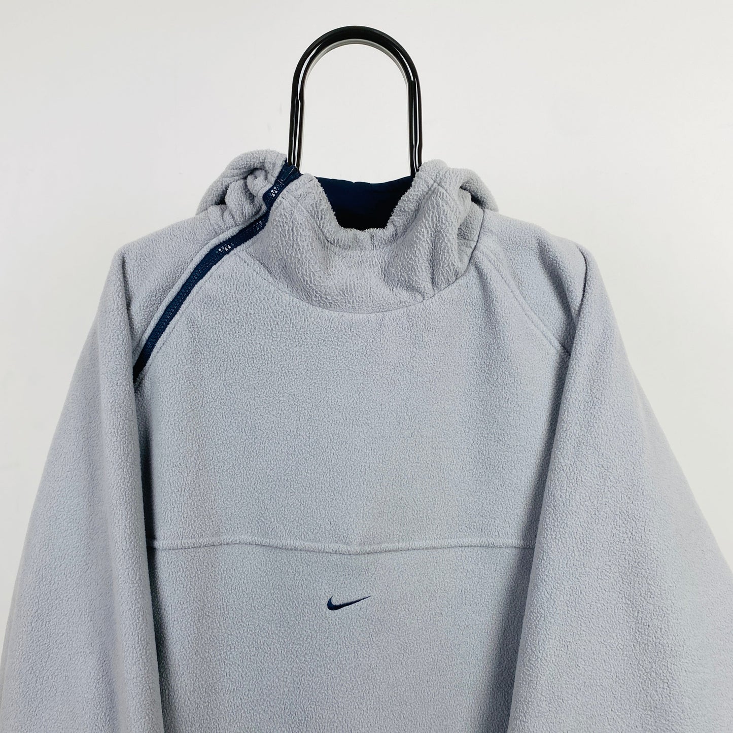 90s Nike Reversible Sidewinder Fleece Coat Jacket Blue Grey XL