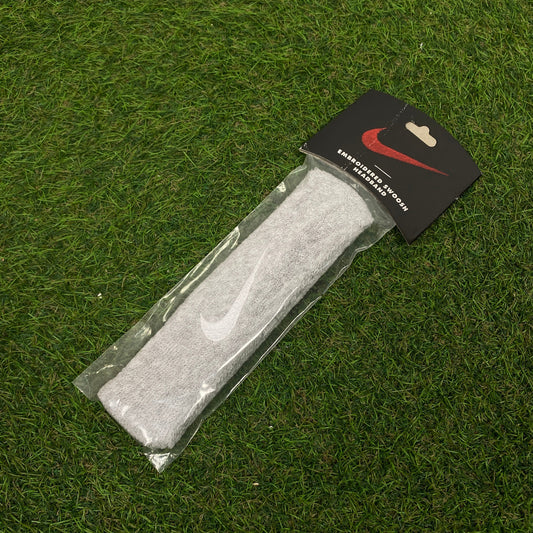 90s Nike Sweatband Headband Hat Grey