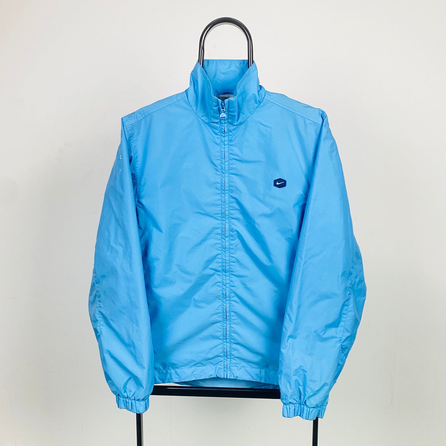 00s Nike Hex Windbreaker Jacket Blue Small