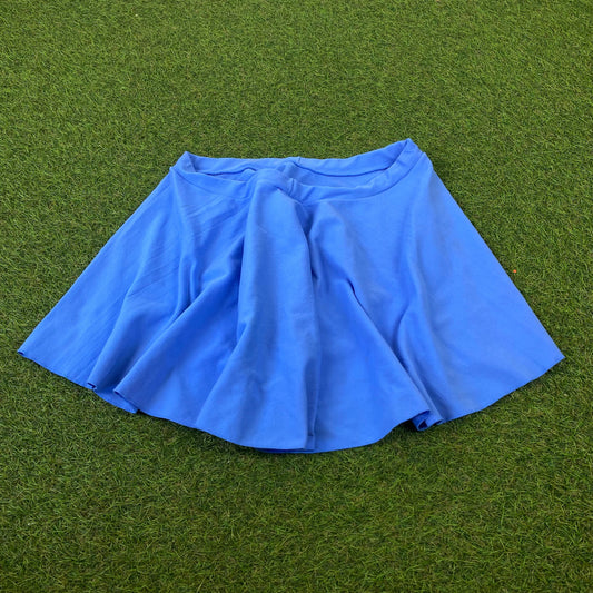 Retro Cotton Skirt Skort Blue Medium UK8/10