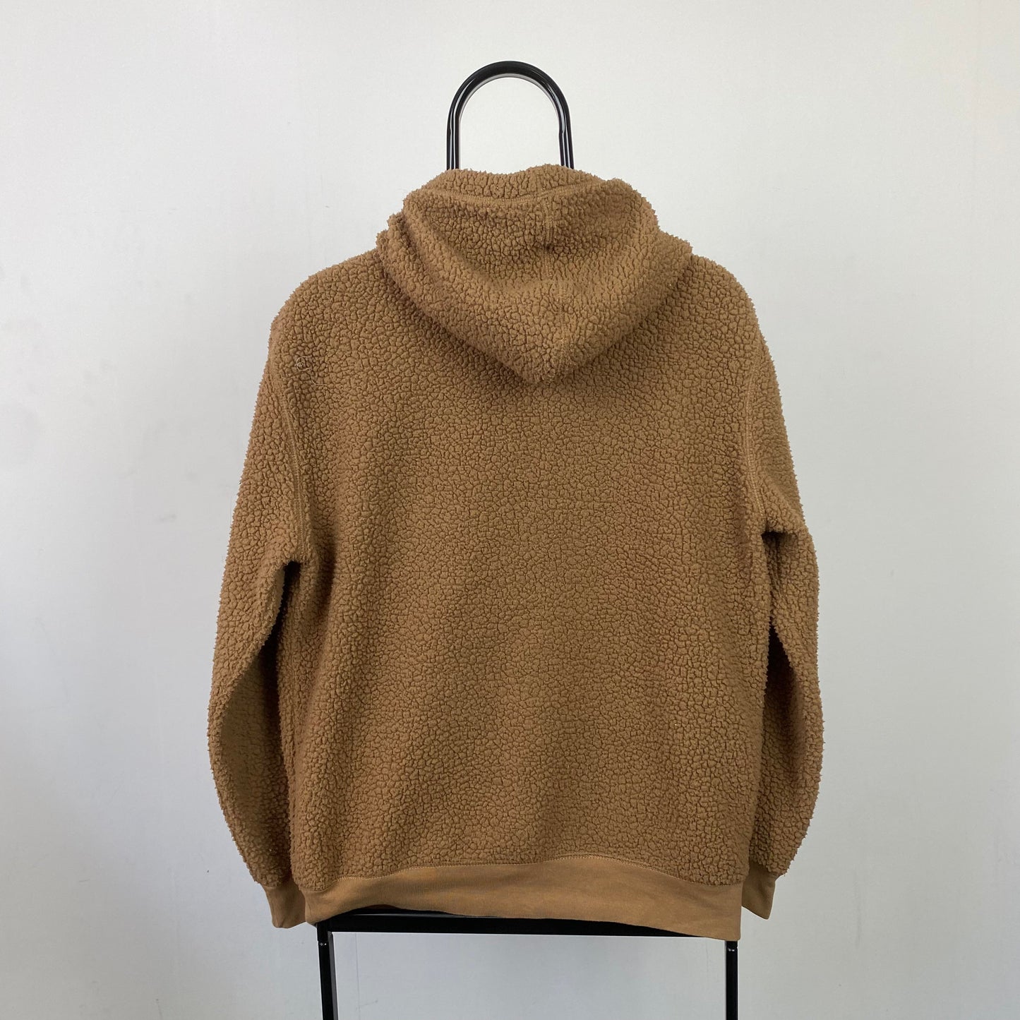 Retro Gap Fleece Hoodie Brown Small