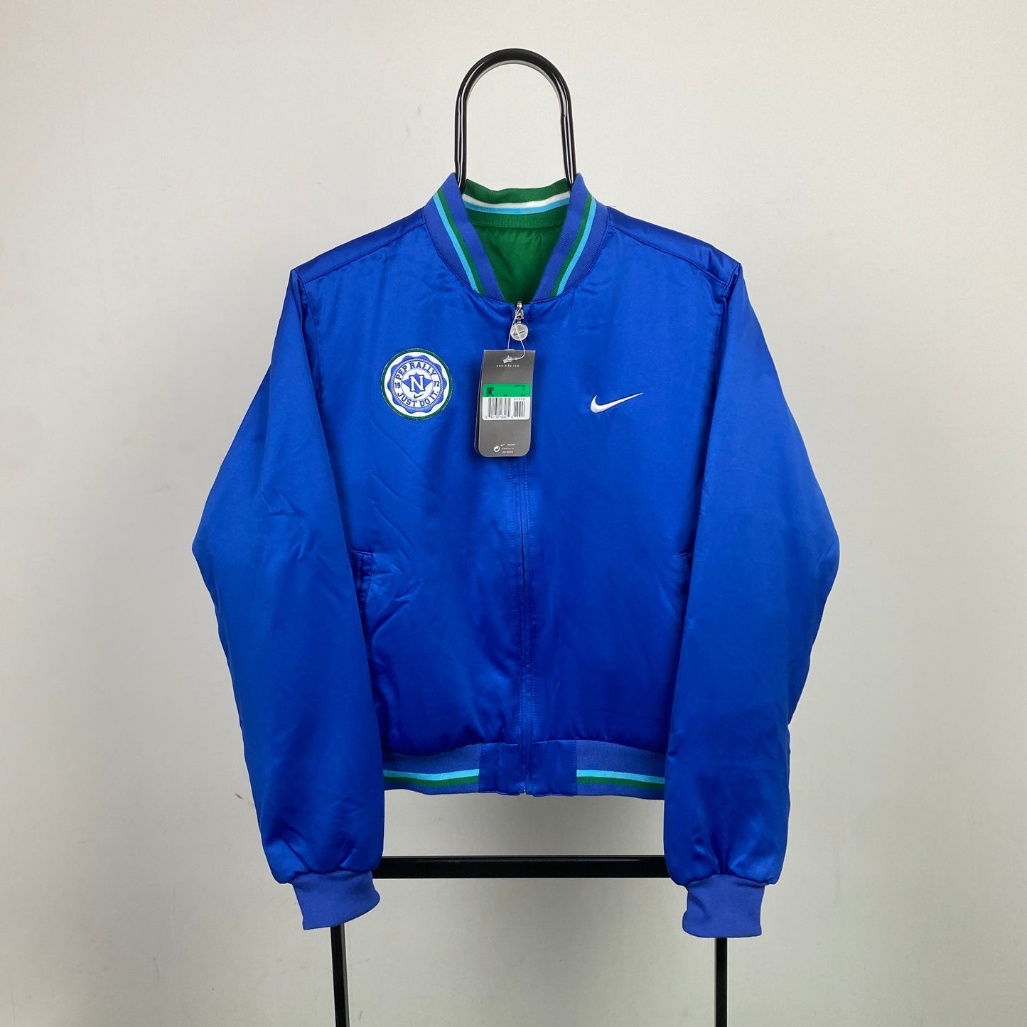 00s Nike Reversible Varsity Jacket Blue Large