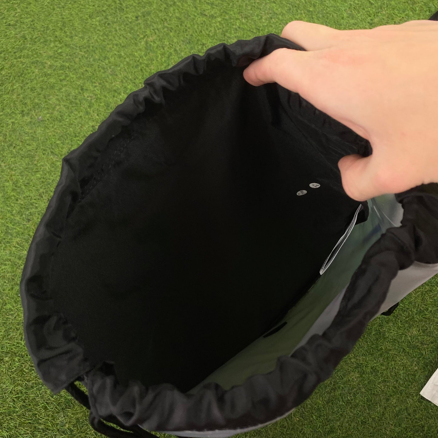 00s Nike Hex Shoulder Sling Drawstring Bag Black