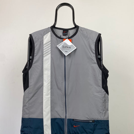 00s Nike Gilet Windbreaker Jacket Grey Medium