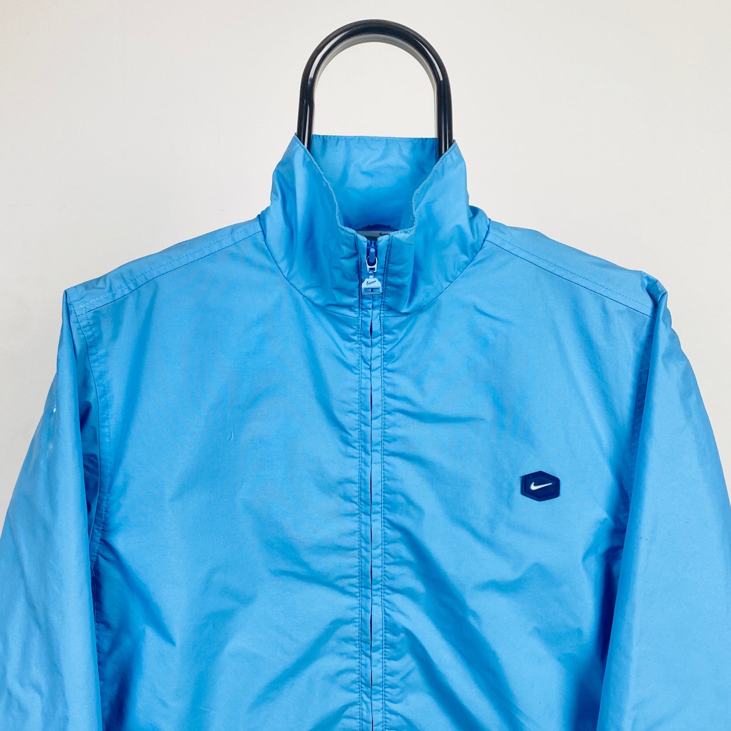 00s Nike Hex Windbreaker Jacket Blue Small