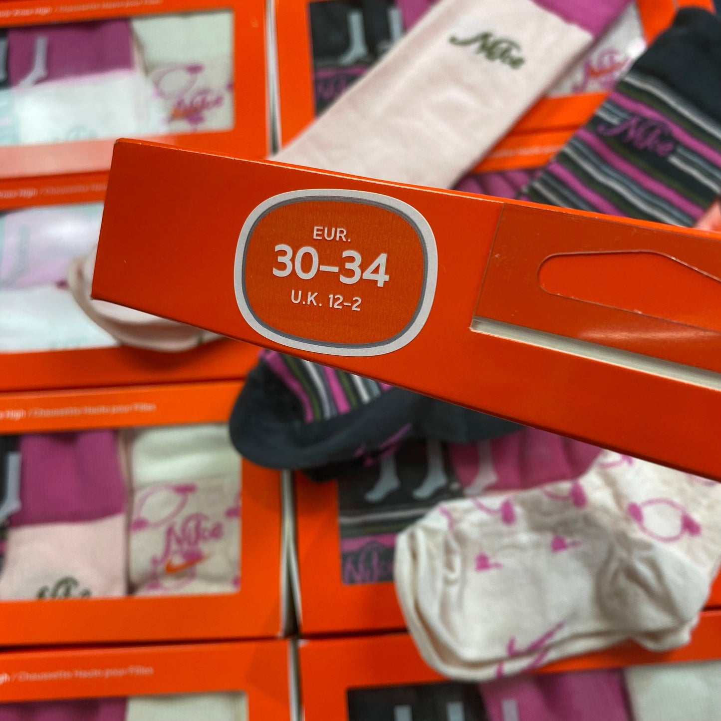 Vintage Nike Knee Socks 3 Pack UK12-2