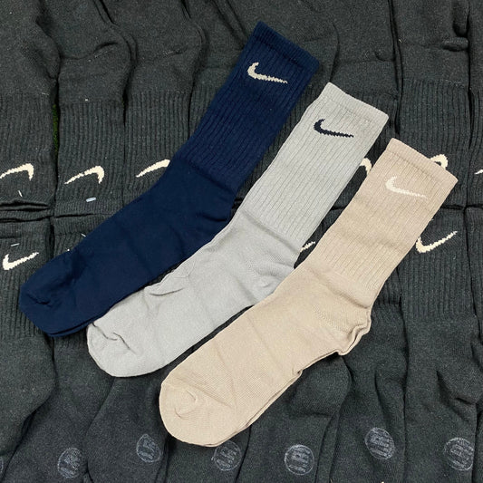 Vintage Nike Socks 3 Pack Brown Tan